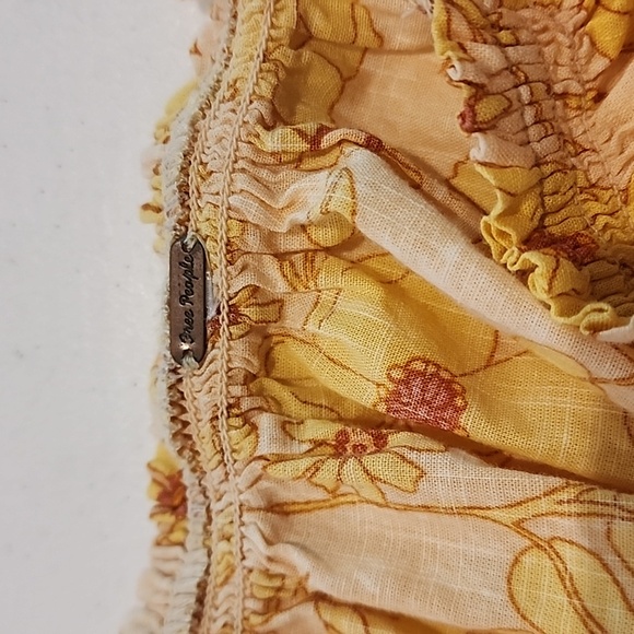 Free People Miss Daisy Cotton Printed Top sz S - Picture 3 of 11